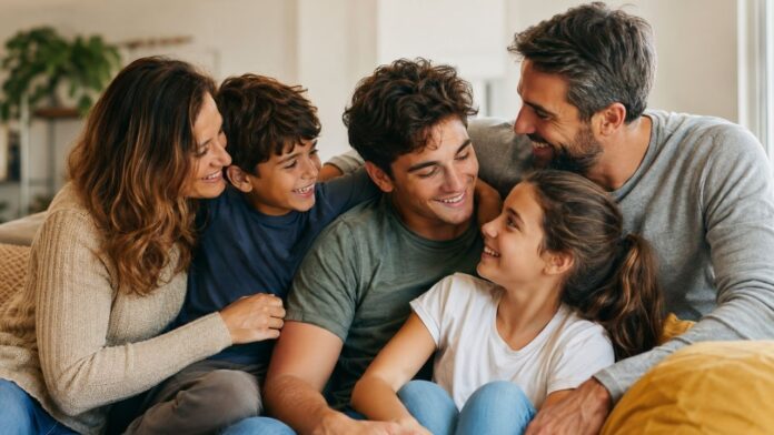 Família e TDAH: pais e filhos em momento de acolhimento e apoio emocional
